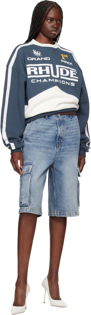 Šortky Rhude Rhude Baggy Denim Cargo Shorts Modrá | RHPS25SH05012, 3
