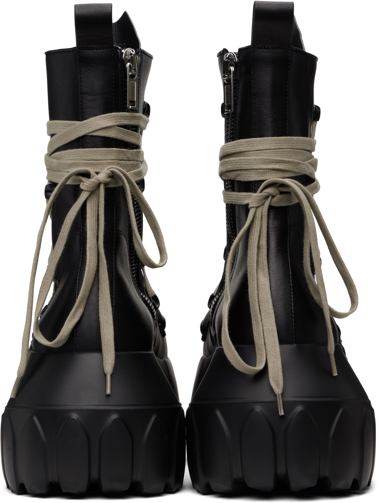 Tenisky a topánky Rick Owens Rick Owens Hollywood Megalace Mega Tractor Boots Čierna | RR01E5867 LCHW1, 1