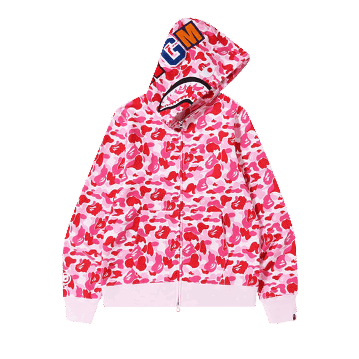Mikina BAPE Camo Shark Full Zip Hoodie Ružová | 1I20 115 002 PINK, 0
