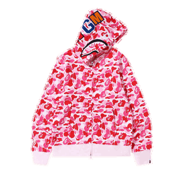 Mikina BAPE Camo Shark Full Zip Hoodie Ružová | 1I20 115 002 PINK, 0