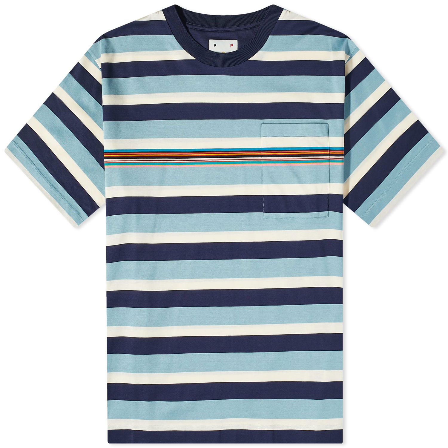 Tričko Pop Trading Company x Paul Smith Stripe Tee Navy | M1R-136Y-K02032, 0