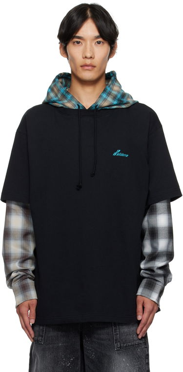 Tričko We11done We11done Checkered Layered T-Shirt Čierna | WD-TT2-25-783-U-BK, 0