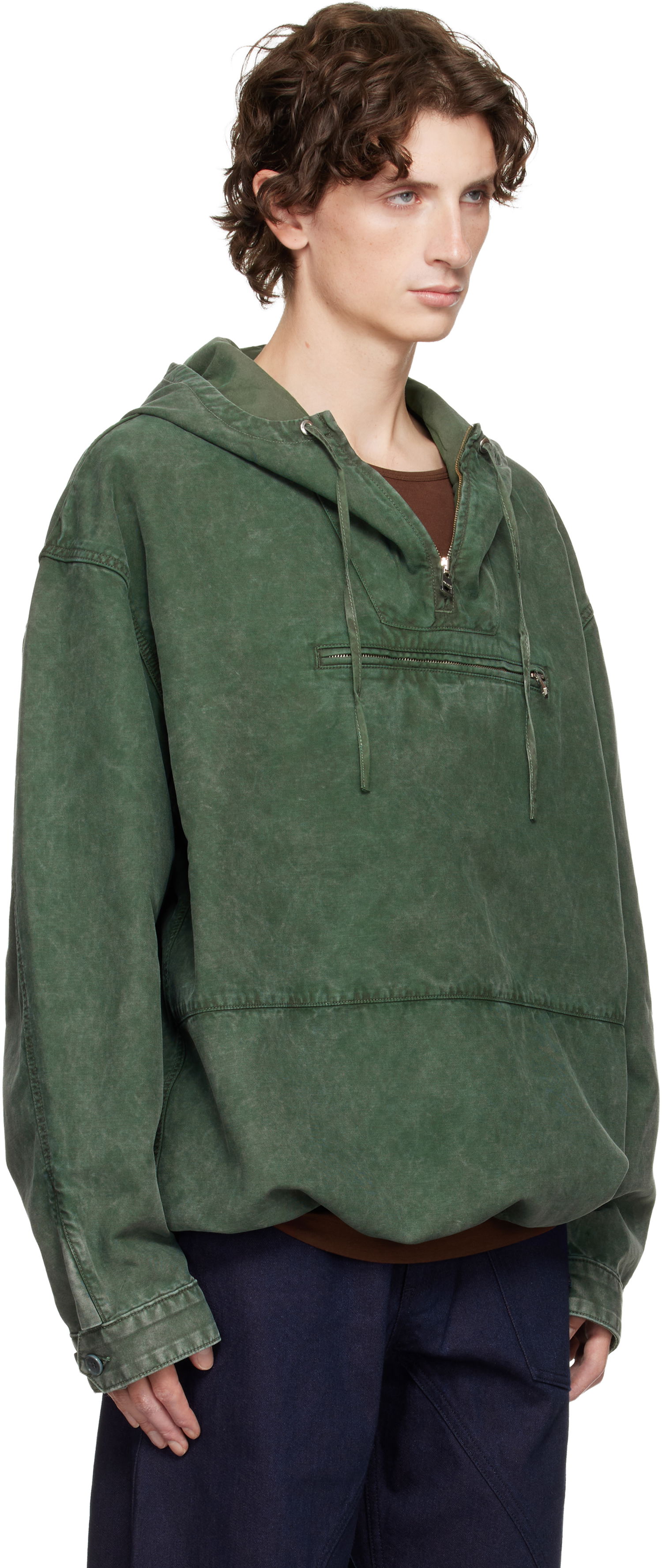 Bunda JW Anderson JW Anderson Garment-Dyed Anorak Jacket Zelené | JK0397-PG1600, 1