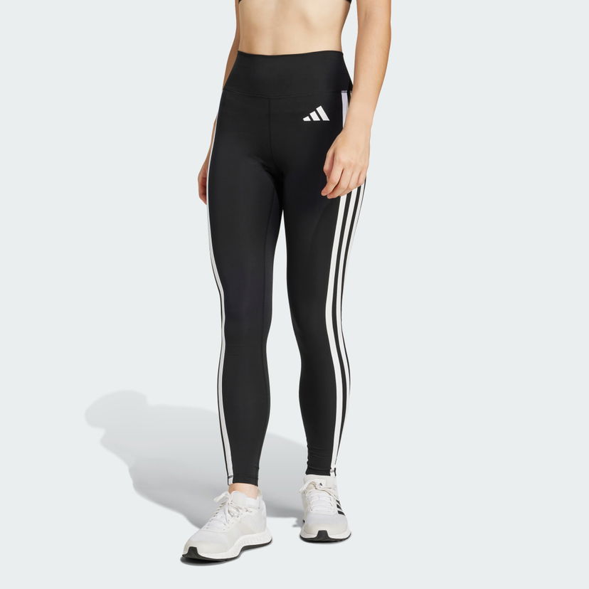 Legíny adidas Performance Optimé Essentials 3-Stripes 7/8 Leggings Čierna | JD6545