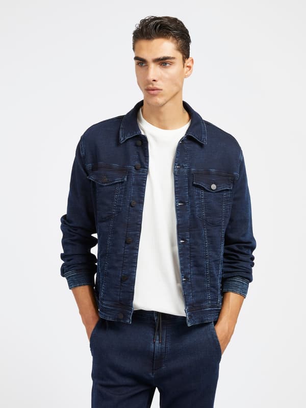 Bunda GUESS Regular Fit Denim Jacket Navy | M4RXN1D58P1, 0