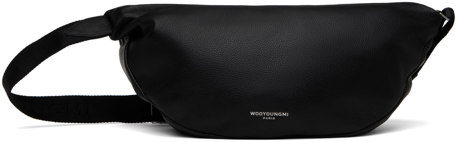 Ľadvinka WOOYOUNGMI WOOYOUNGMI Leather Moon Bag Čierna | W251BA12, 0