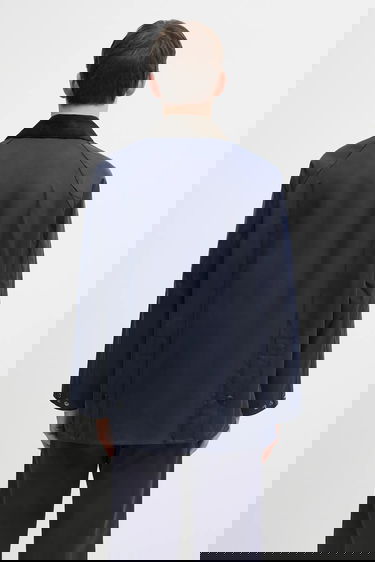 Bunda Barbour Barbour x Paul Smith OS Bedale Wax Transitional Jacket with Corduroy Collar Navy | MWX2515NY94, 2