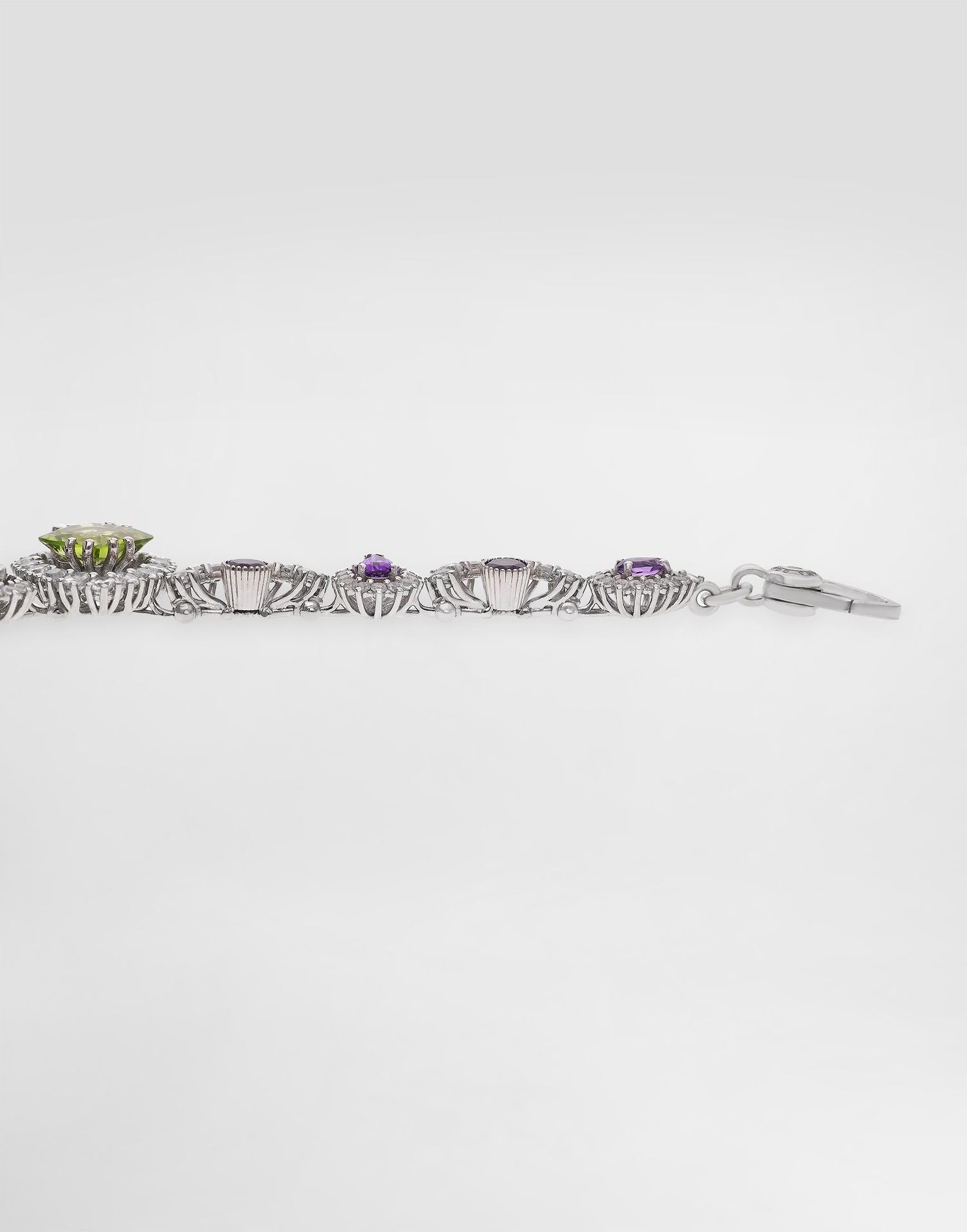 Náramok Dolce & Gabbana Dolce & Gabbana Eleganza 18K White Gold Bracelet with Amethysts, Peridots, and Sapphires Rôznofarebný | WBSA3GWAME180001, 1