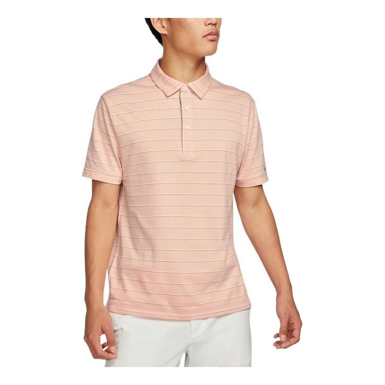 Polo tričko Nike Striped Breathable Short Sleeve Polo Shirt Ružová | DH0892-800