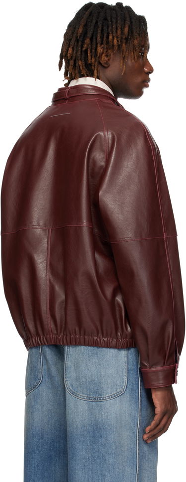 Bomber bunda Maison Margiela MM6 Maison Margiela Sports Faux-Leather Jacket Vínová | SH2AM0023 M35455, 2