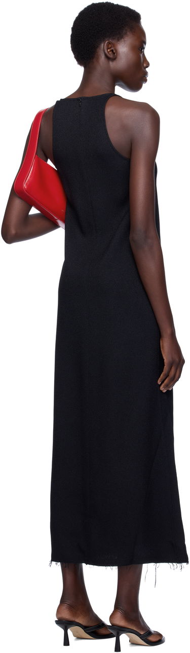Šaty TOTEME TOTEME Scoop-Neck Sablé Midi Dress Čierna | 243-WRD4142-FB0240, 2