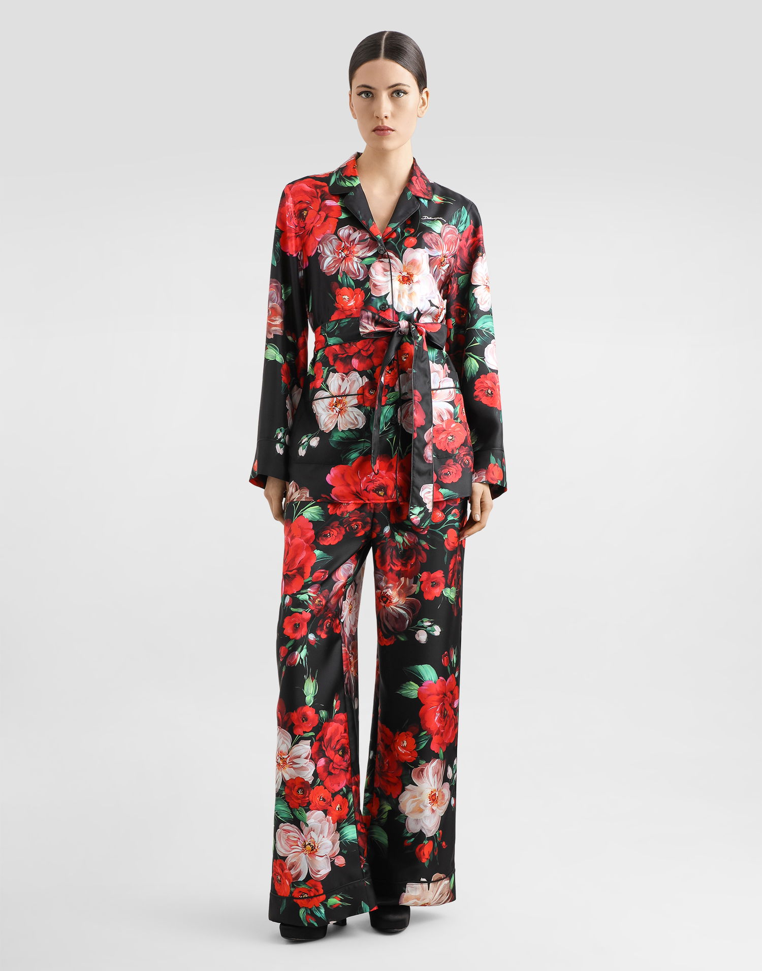 Pyžamo Dolce & Gabbana Dolce & Gabbana Rose Print Satin Pajama Pants Rôznofarebný | FTAMPTIS1ZDHN5PD, 1