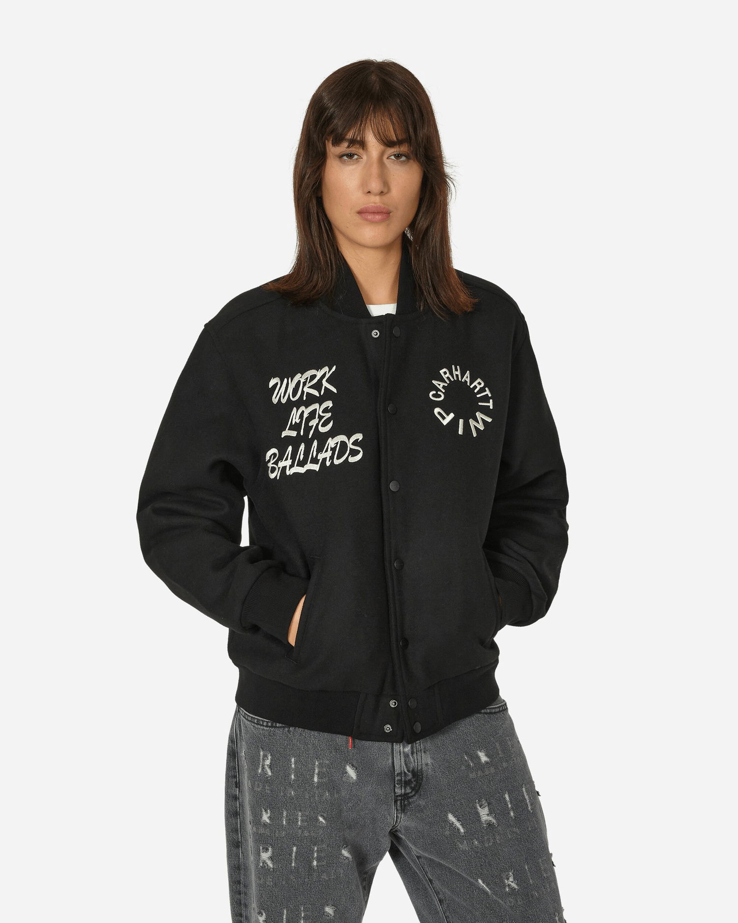 Bunda Carhartt WIP Work Varsity Bomber Čierna | I032435 89XX, 0
