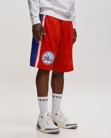 Šortky Mitchell & Ness Mitchell & Ness Philadelphia 76ers Swingman Shorts Červená | SMSHGS18247-P76SCAR96, 1