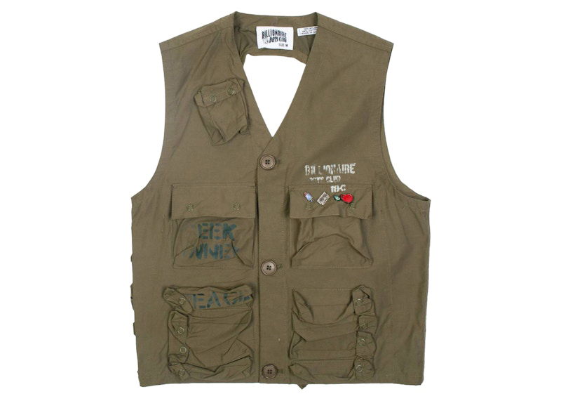 Vesta BILLIONAIRE BOYS CLUB Billionaire Boys Club C1 Multi-Pocket Vest Zelené | 8011402GRN