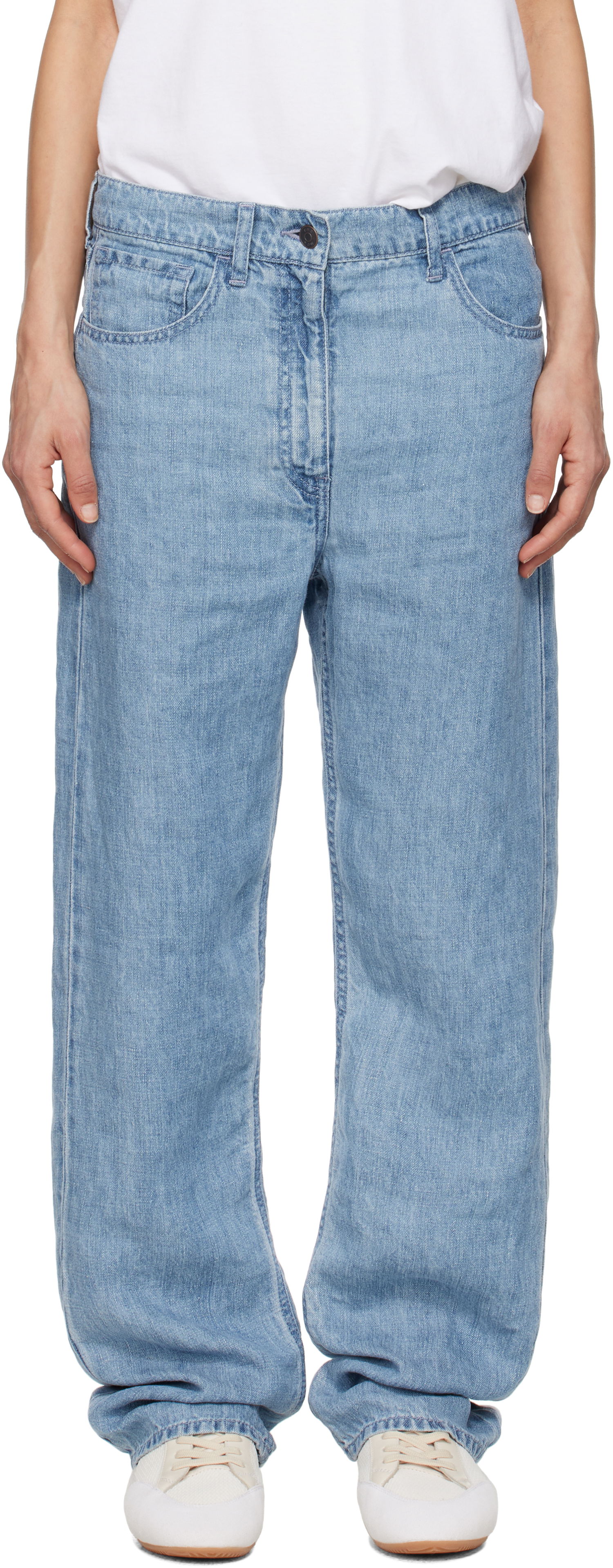 Džínsy The Row The Row Tarley Wide Leg Jeans Modrá | 8766-W3654, 0