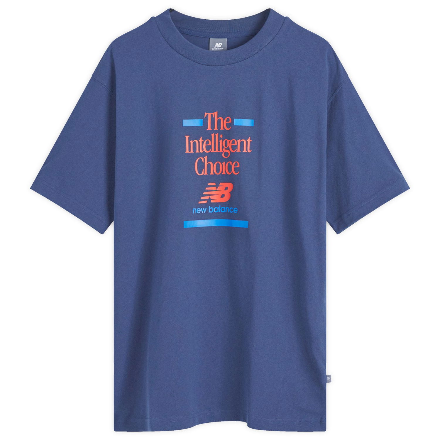 Tričko New Balance Women's Athletics Intelligent Choice T-Shirt in Navy, Size Small | END. Clothing Navy | MT43552-NNY, 0