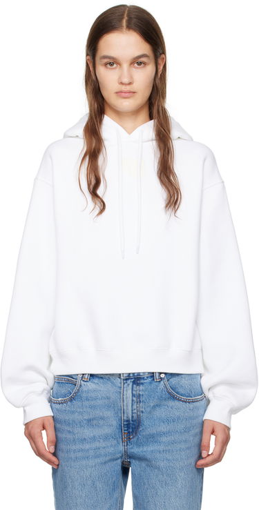 Mikina Alexander Wang Bonded Hoodie Biela | 4CC3222069, 0