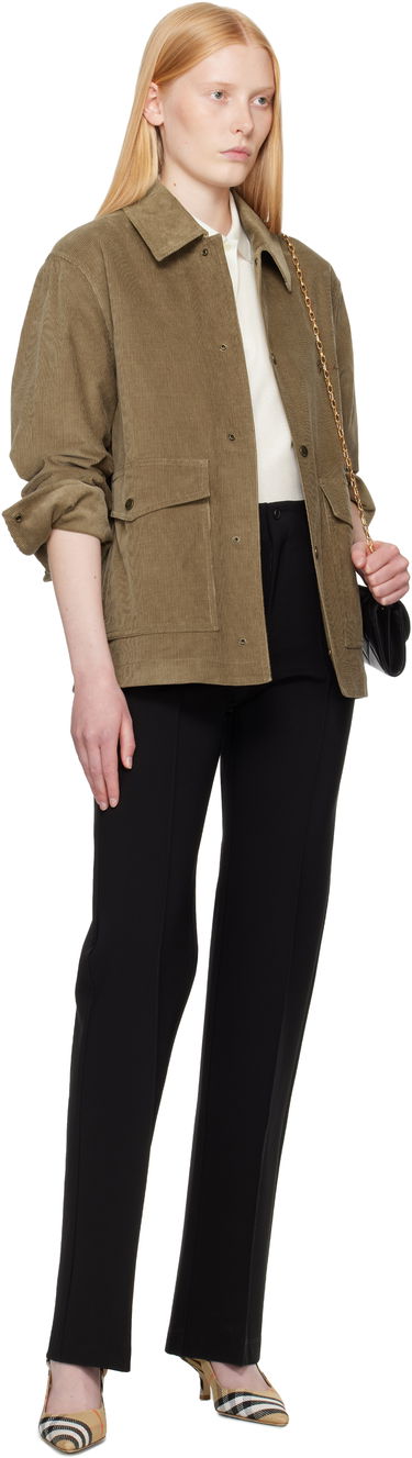 Bunda Burberry Burberry Corduroy Buttoned Jacket Zelené | 8110217, 3