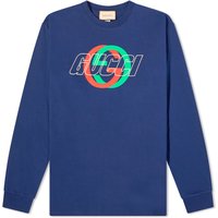 Sveter Gucci Interlocking Logo Crewneck Navy | 774304-XJGA4-4622, 1
