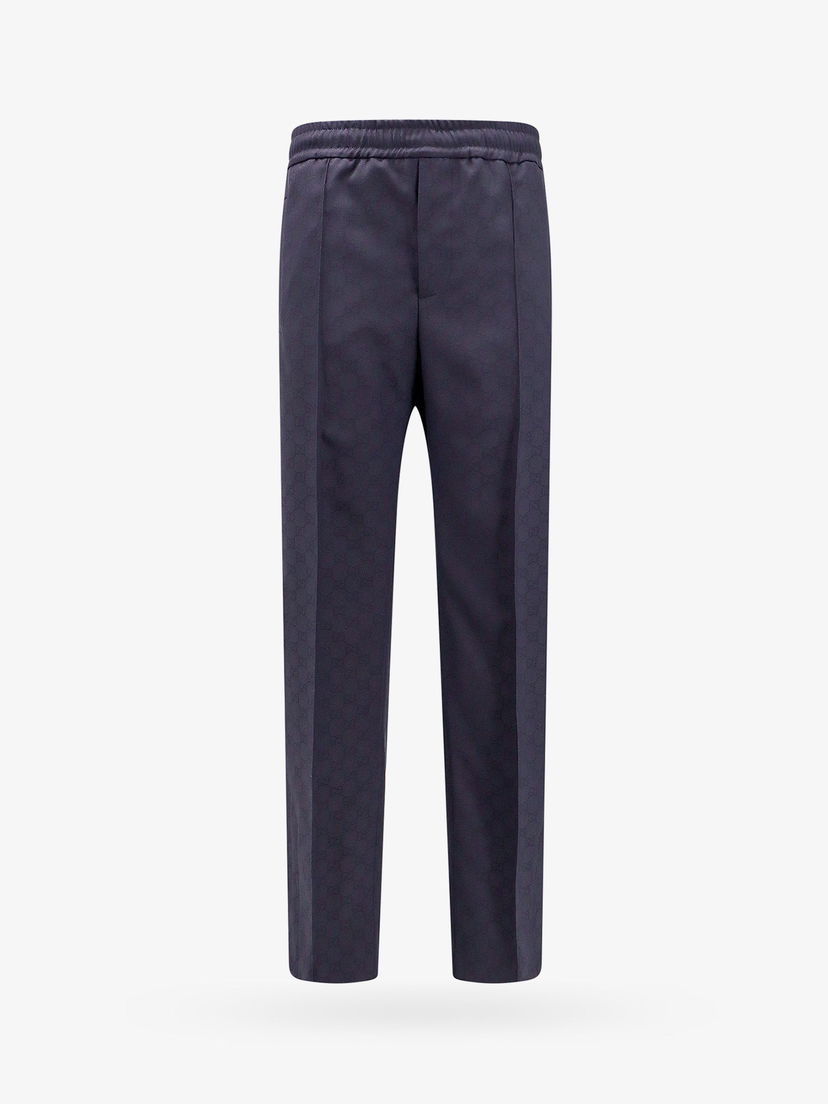 Nohavice Gucci Navy Blue Tailored Trousers Navy | 791166ZAORH4036