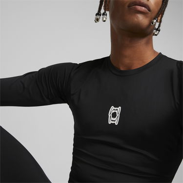 Tričko Puma Hoops Team Long Sleeve Basketball T-Shirt Čierna | 676632_01, 2