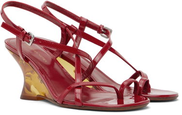 Starostlivosť o obuv Dries Van Noten Dries Van Noten Patent Leather Heeled Sandals Červená | WS251-1644-189, 3