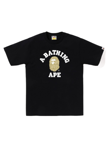 Tričko BAPE Logo Monogram College Tee Čierna | 1J30-110-024