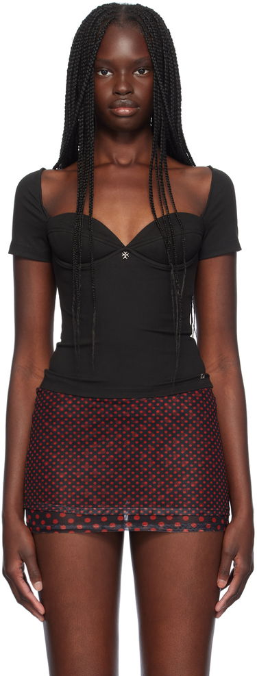 Tielko Miaou Miaou Olivia Sweetheart Neck T-Shirt Čierna | 7143SHJBLK, 0