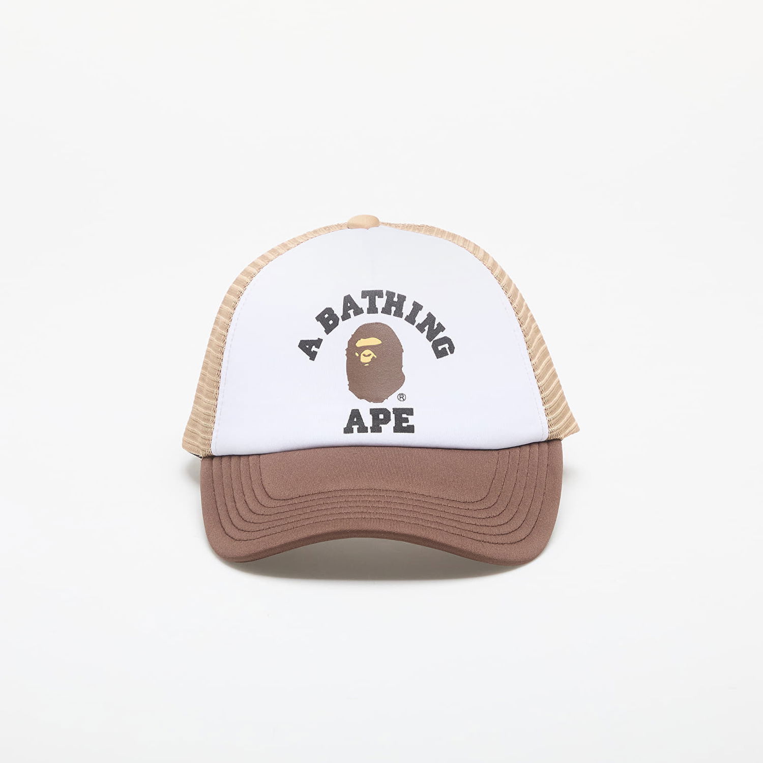 Šiltovka BAPE A BATHING APE College Mesh Cap Beige Universal Hnedá | 001CPK801012M BEI, 0