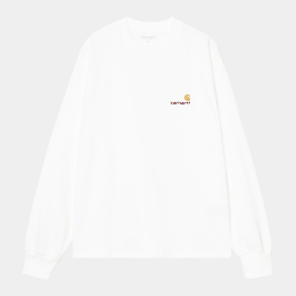 Tričko Carhartt WIP Long Sleeve American Script T-Shirt Biela | I035466_5, 0