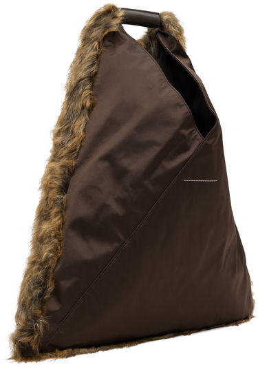 Tote bag Maison Margiela MM6 Maison Margiela Satin and Faux-Fur Tote Hnedá | S54WD0039 P8486, 2