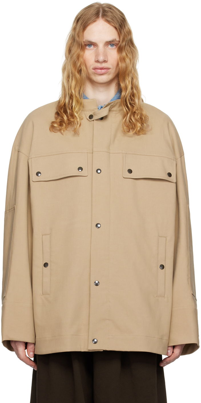 Bunda Dries Van Noten Dispatch Jacket Béžová | 242-020500-9129