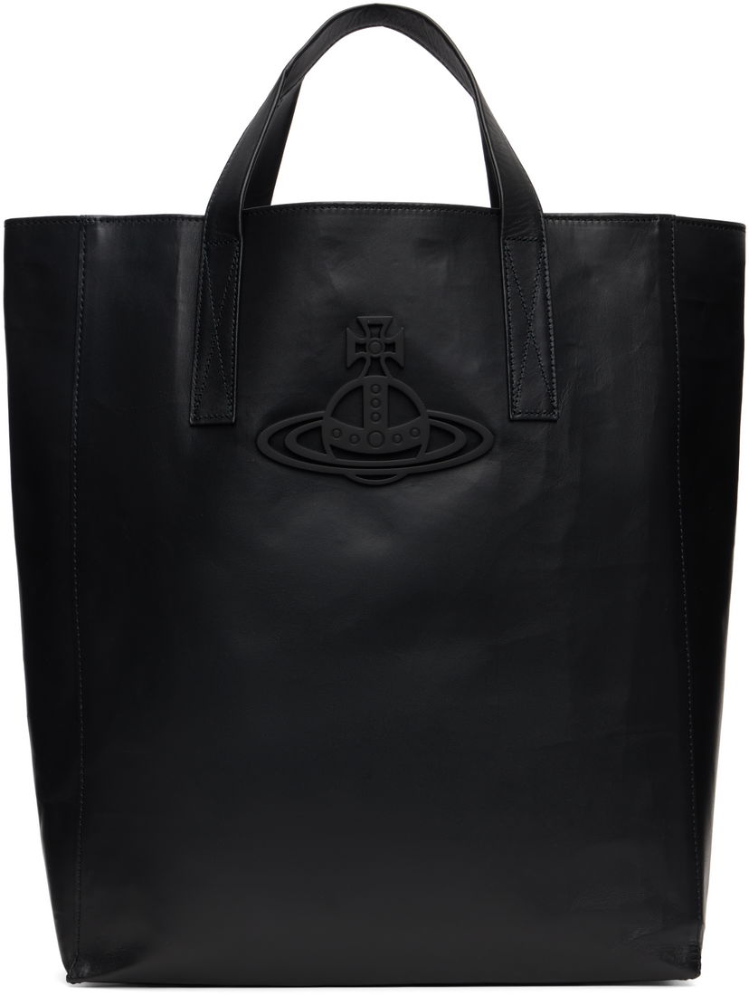 Tote bag Vivienne Westwood Vivienne Westwood Sarah Medium Leather Tote Čierna | 4D02000BU-L00AN-