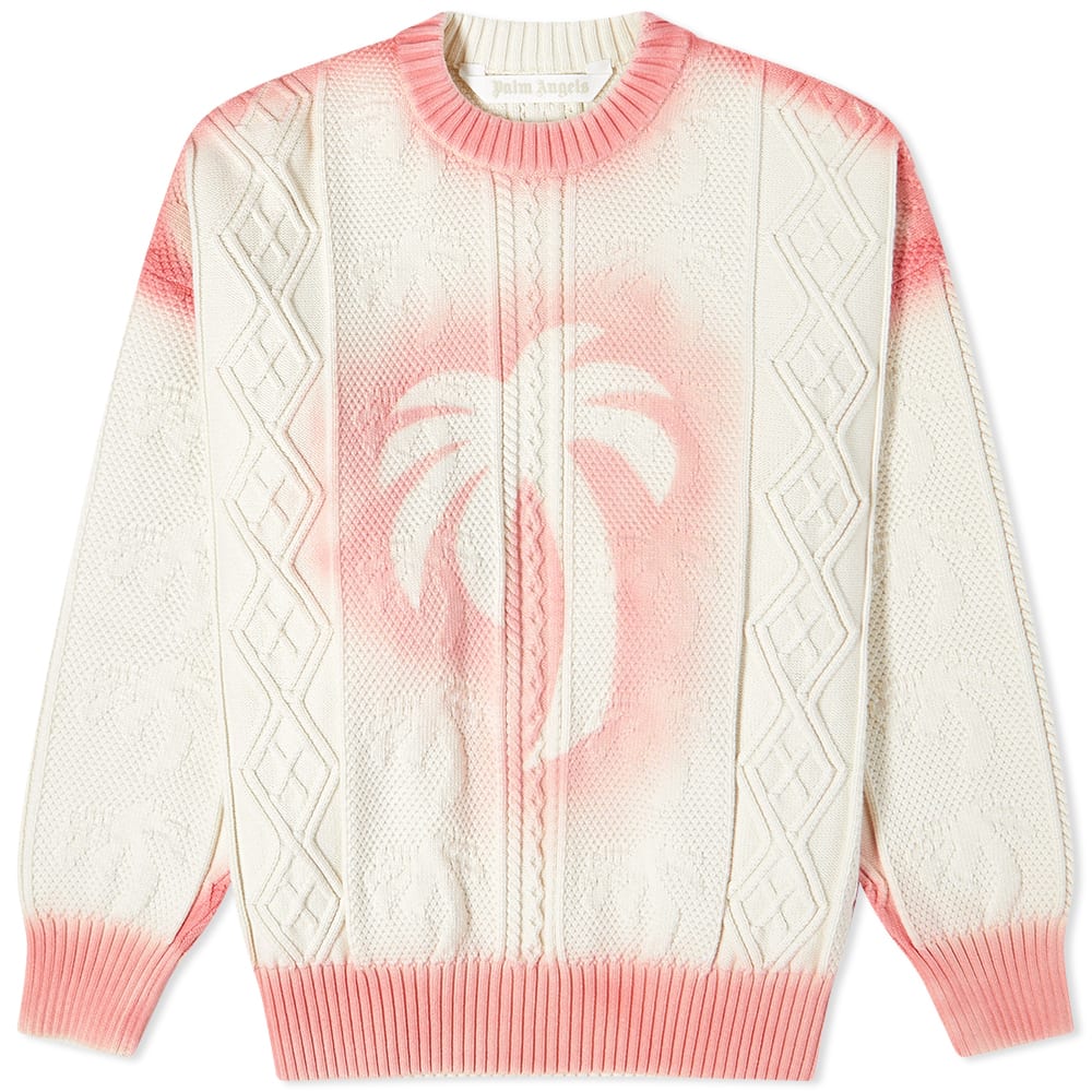 Sveter Palm Angels Sprayed Palm Fishermans Jumper Rôznofarebný | PWHE042S23KNI0010330, 0