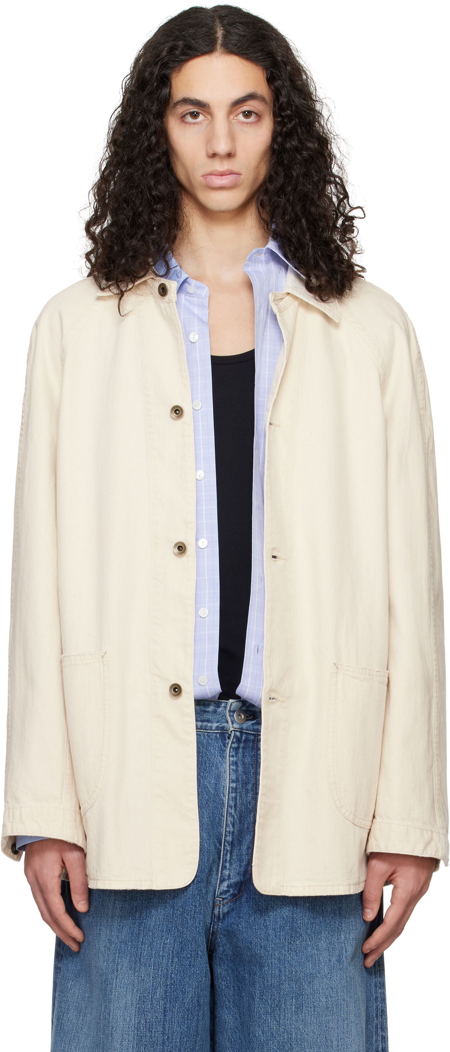 Bunda Maison Margiela Maison Margiela Sports Denim Jacket Béžová | S50AM0635 M30023, 0