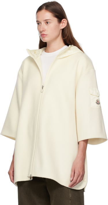 Bunda Moncler Moncler Wool Cape Jacket Biela | K20933G00002M7148, 3