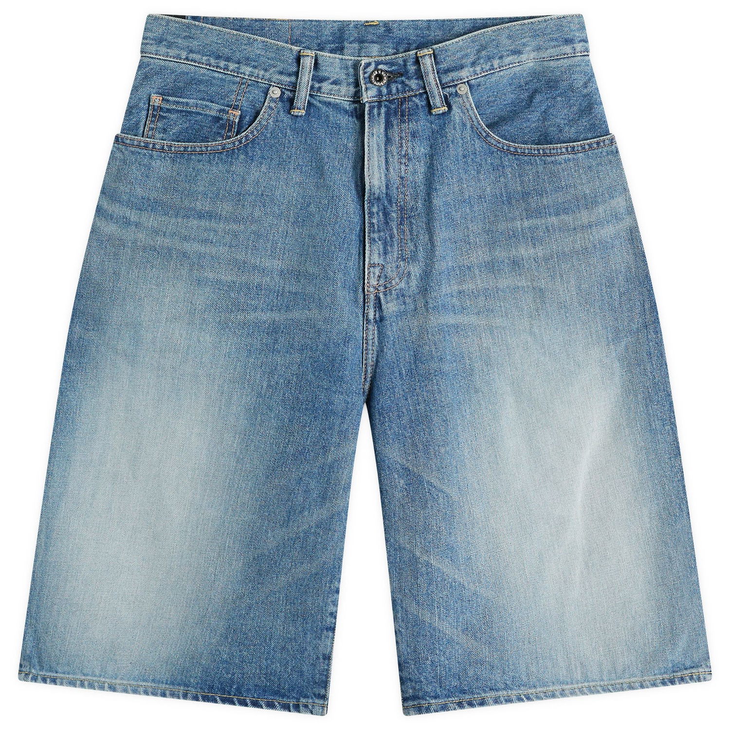Šortky BAPE A Bathing Ape Men's College Denim Shorts in Light Indigo, Size Large | END. Clothing Tyrkysová | 001DSK301001M-LID, 0