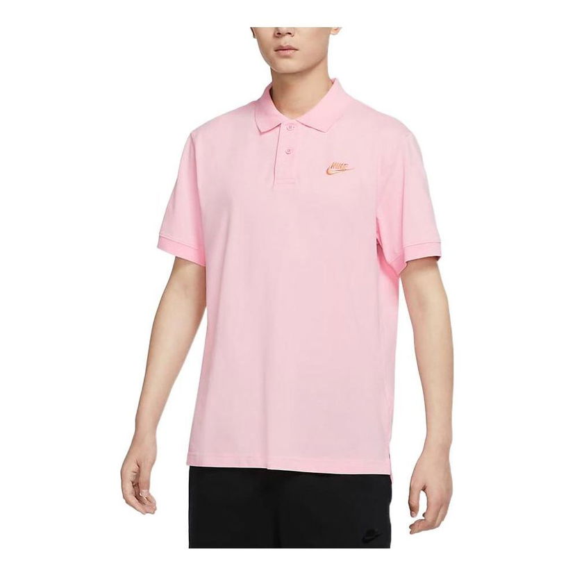 Polo tričko Nike Sportswear Logo Embroidered Polo Shirt Ružová | CJ4457-691