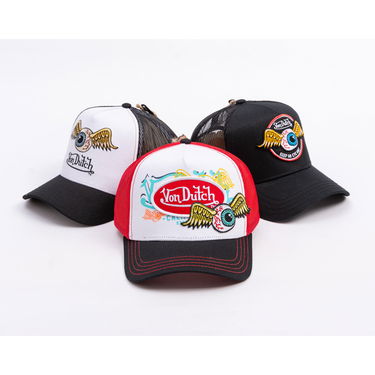 Šiltovka Von Dutch Von Dutch Trucker Patches Cap Červená | VD/0/CAS1/PAT/RED, 4