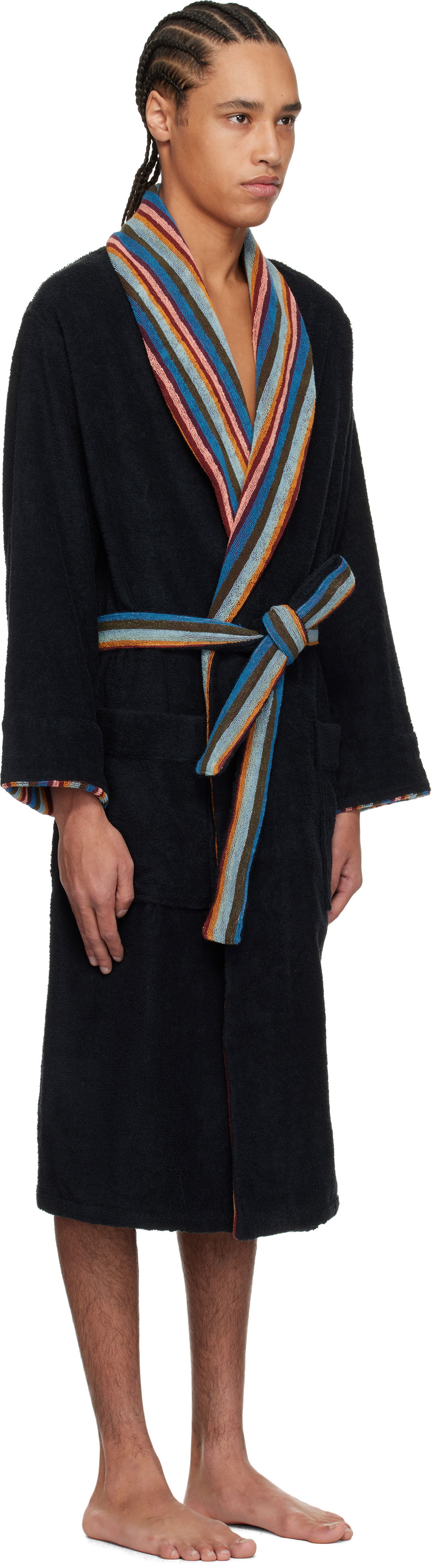 Pyžamo Paul Smith Paul Smith Artist Stripe Terry Robe Čierna | M1A-207G-HV351-79, 1