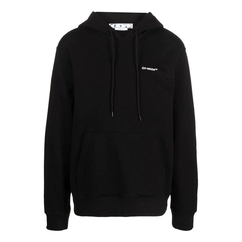 Mikina Off-White Logo-Print Long Sleeve Hoodie Čierna | OMBB097F22FLE0151001