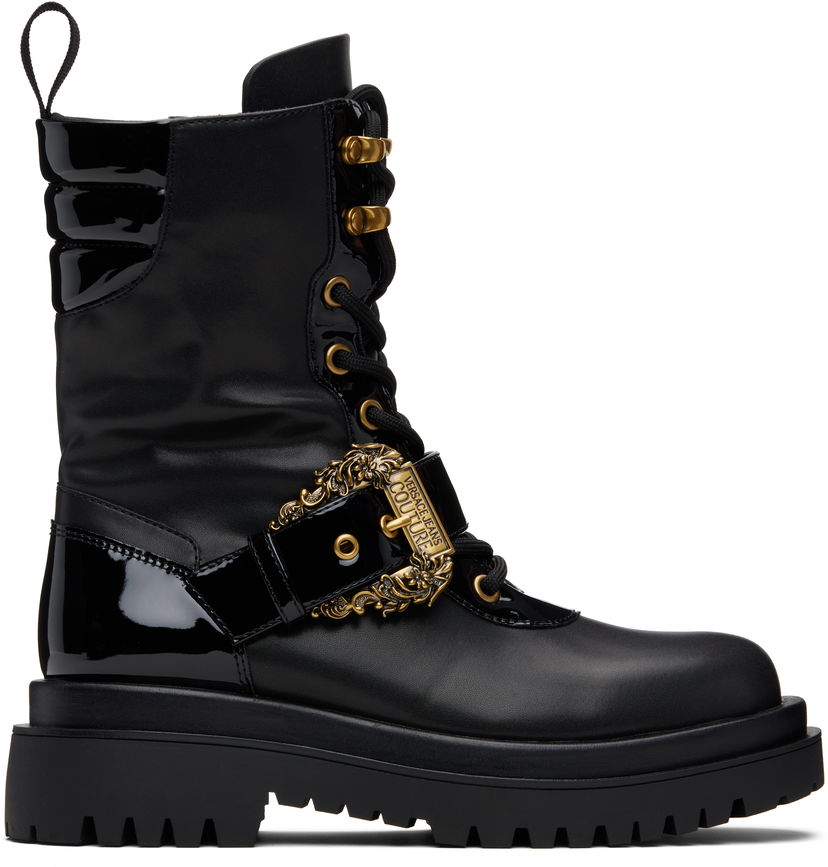 Tenisky a topánky Versace Versace Jeans Couture Pin-Buckle Boots Čierna | E79VA3S67_E71570