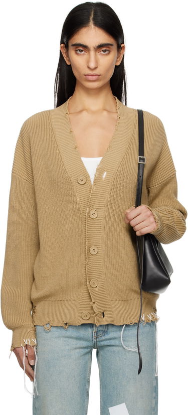 Sveter Maison Margiela MM6 Maison Margiela Eaten Knit Cardigan Béžová | SH0HP0008 M13089, 0