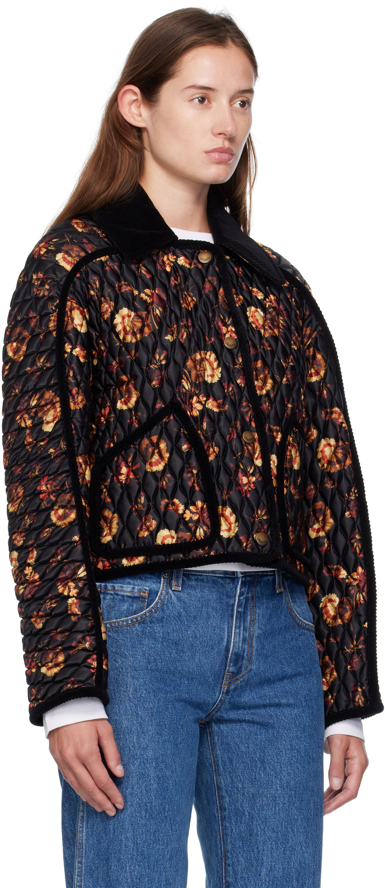 Bunda Burberry Burberry Floriston Quilted Jacket Čierna | 8116976, 1