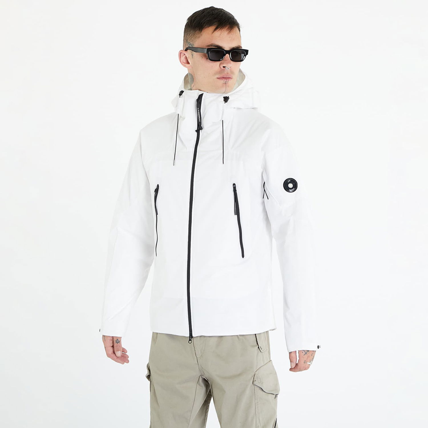 Bunda C.P. Company Pro-Tek Hooded Jacket Gauze White Biela | 15CMOW025A004117A-103, 0