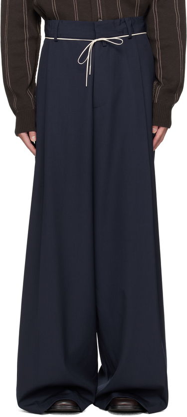 Nohavice Dries Van Noten Dries Van Noten Drawstring Trousers Navy | 252-020915-2057, 0