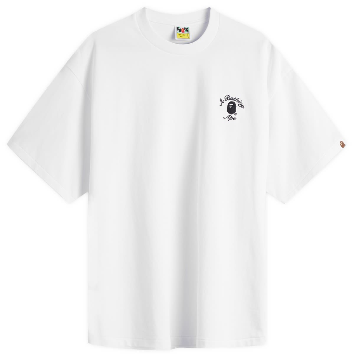 Tričko BAPE One Point College Relaxed Fit T-Shirt, Size Large Biela | 001TEL301304M-WHT, 1