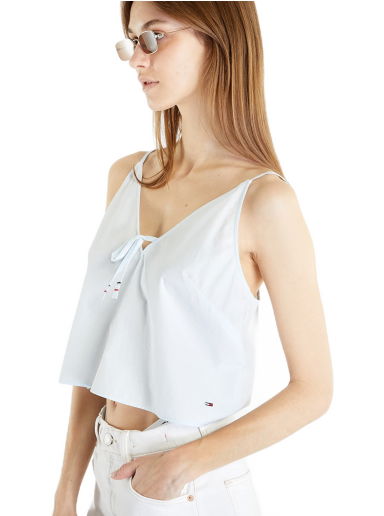 Tielko Tommy Hilfiger Poplin Strappy Top Biela | DW0DW15200 CYO