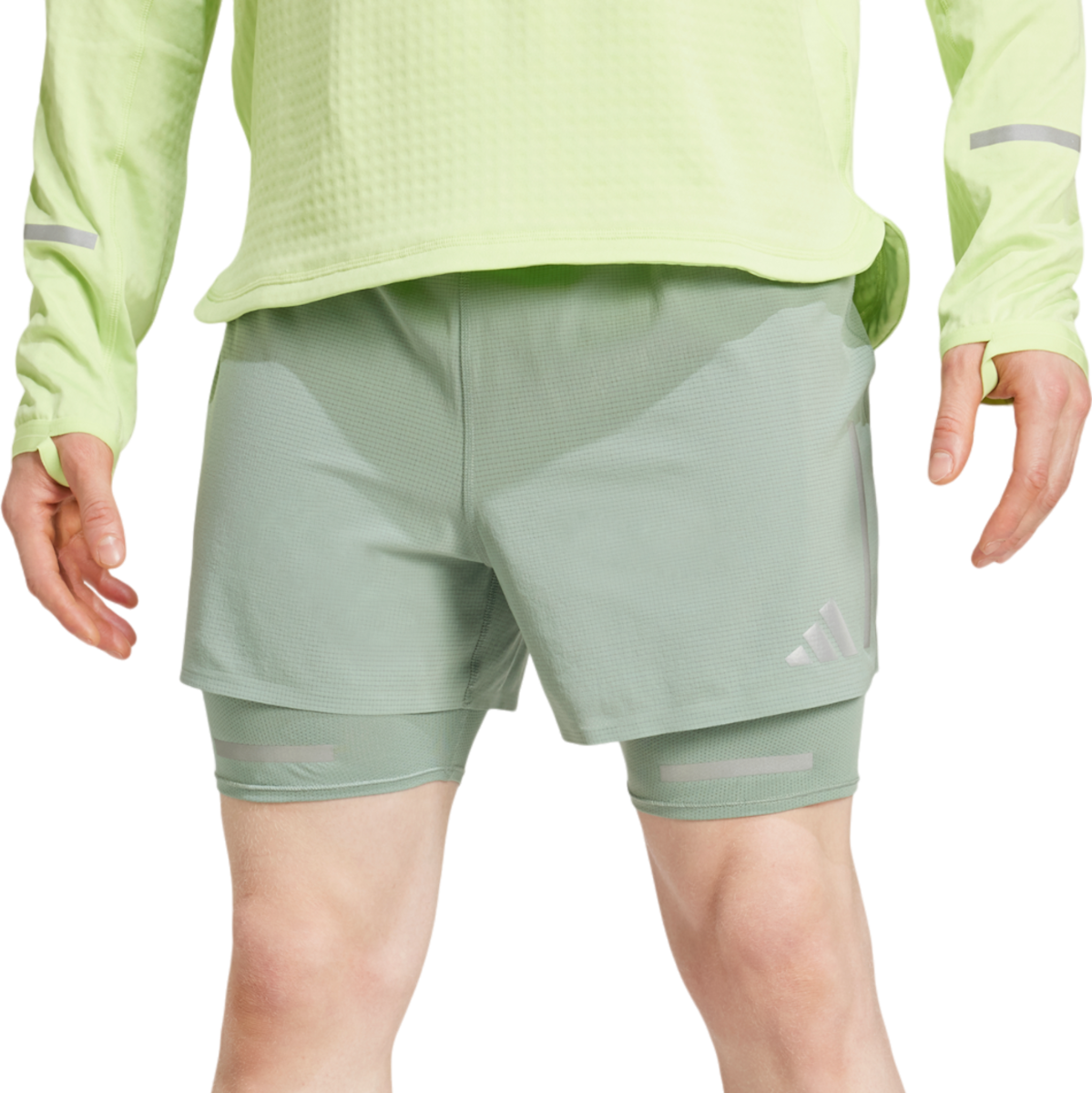 Šortky adidas Originals Ultimate 2-in-1 Running Shorts Zelené | jc7336, 0